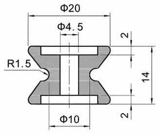 Technical drawing and dimensions for TSP 74037-00