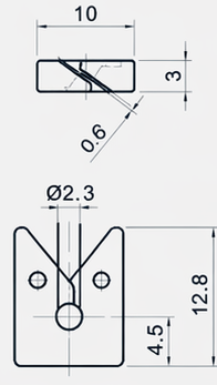 Technical drawing and dimensions for TSP 83074-02