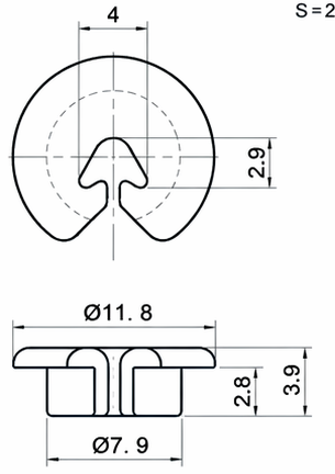 Technical drawing and dimensions for TSP 83307-00