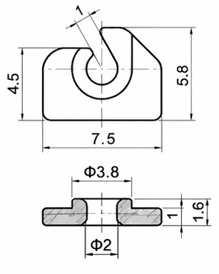 Technical drawing and dimensions for TSP 76039-L0