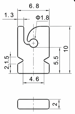 Technical drawing and dimensions for TSP 76022-00
