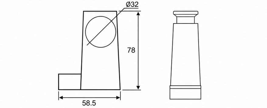TSP-262 PNP | Rieter ICBT Yarn Sensor dimensional drawing