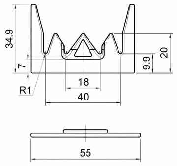 Technical drawing and dimensions for TSP 83433-00