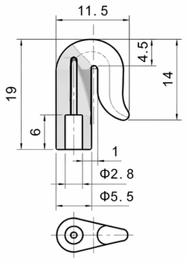 Technical drawing and dimensions for TSP 83392-00