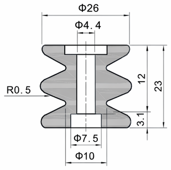 Technical drawing and dimensions for TSP 74074-00