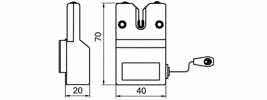TSP-078 PNP | Rieter ICBT Yarn Sensor dimensional drawing