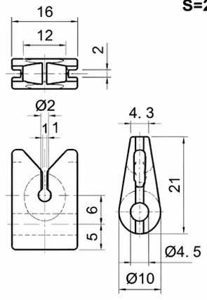 Technical drawing and dimensions for TSP 84053-00