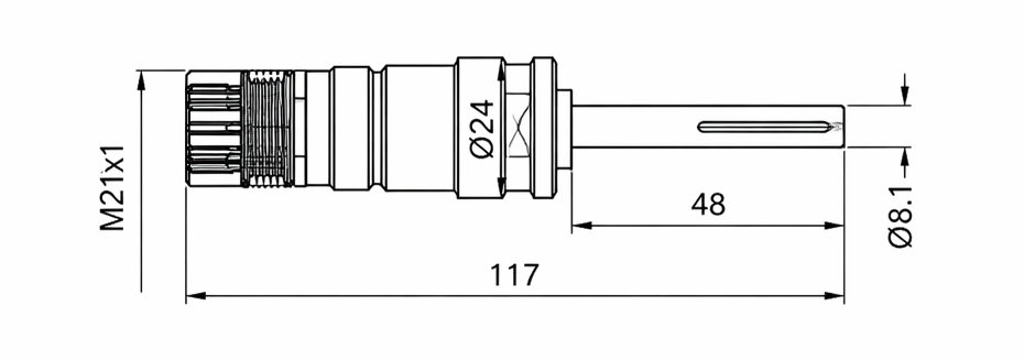 Original dimensional drawing for TSP-8 Barmag Friction Unit Spindle