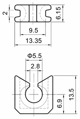 Technical drawing and dimensions for TSP 83109-00