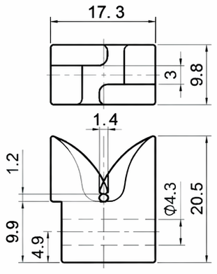 Technical drawing and dimensions for TSP 83251-00