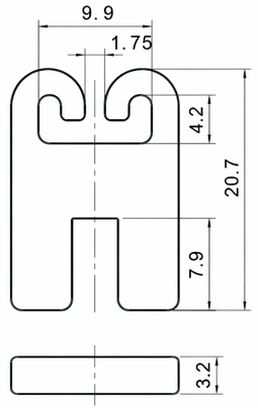 Technical drawing and dimensions for TSP 76289-00