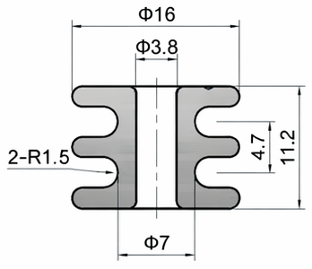 Technical drawing and dimensions for TSP 53162-38
