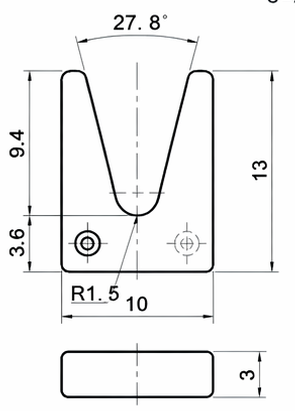 Technical drawing and dimensions for TSP 83291-00