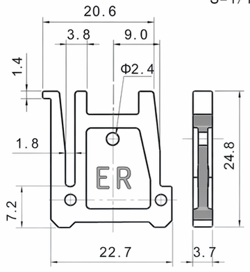 Technical drawing and dimensions for TSP 83473-ER