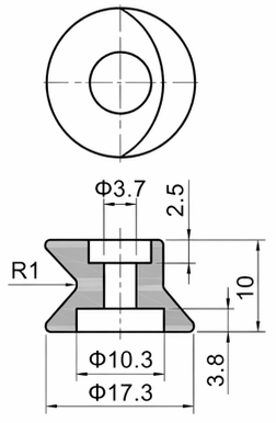 Technical drawing and dimensions for TSP 53171M36