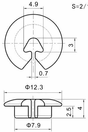 Technical drawing and dimensions for TSP 83307-00