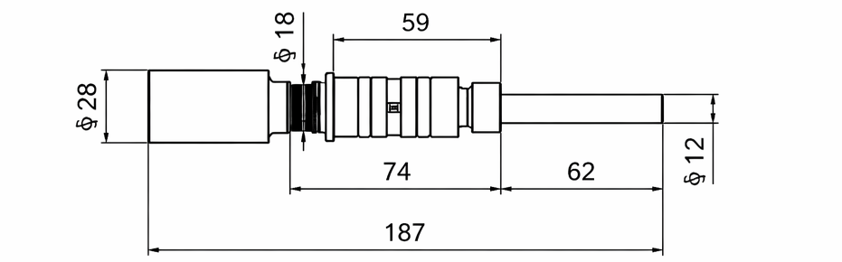 Original dimensional drawing for TSP-3 Barmag Friction Unit Spindle