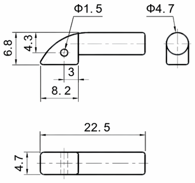 Technical drawing and dimensions for TSP 83510-00