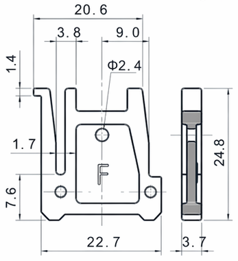 Technical drawing and dimensions for TSP 83474-F0