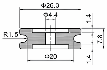 Technical drawing and dimensions for TSP 53257-42