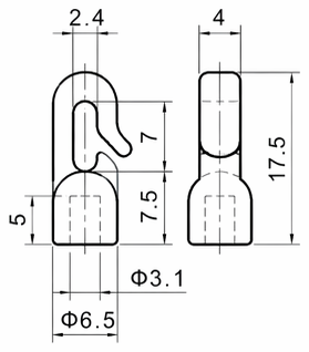 Technical drawing and dimensions for TSP 83186-00