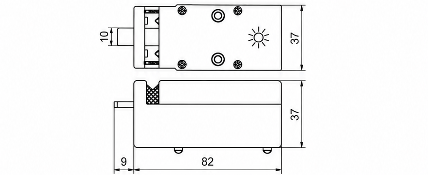 TSP-073 | Guidici Yarn Cutter dimensional drawing
