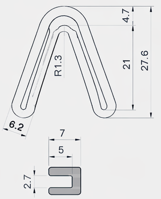 Technical drawing and dimensions for TSP 76344-00