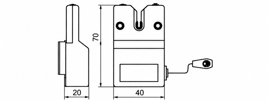 TSP-078 NPN | Rieter ICBT Yarn Sensor dimensional drawing