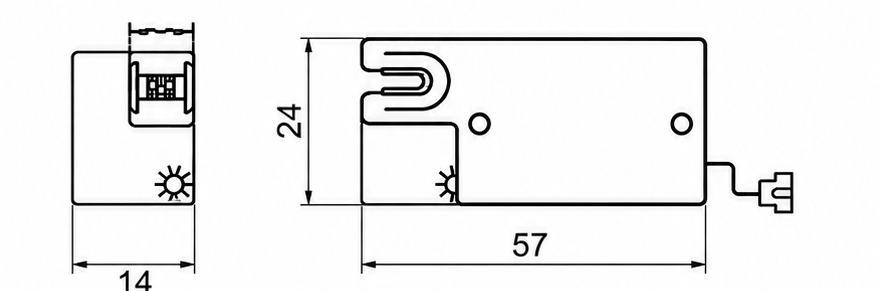 TSP-071C PNP | RPR Yarn Sensor dimensional drawing