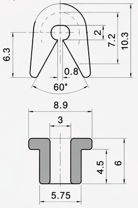 Technical drawing and dimensions for TSP 51595-00