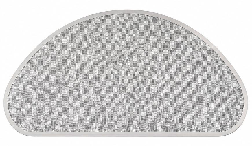 Semicircular photo etched filter foil with an unperforated outer margin