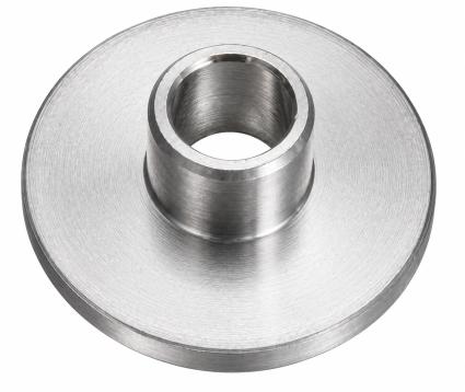 Stainless steel sealing component with a raised central collar